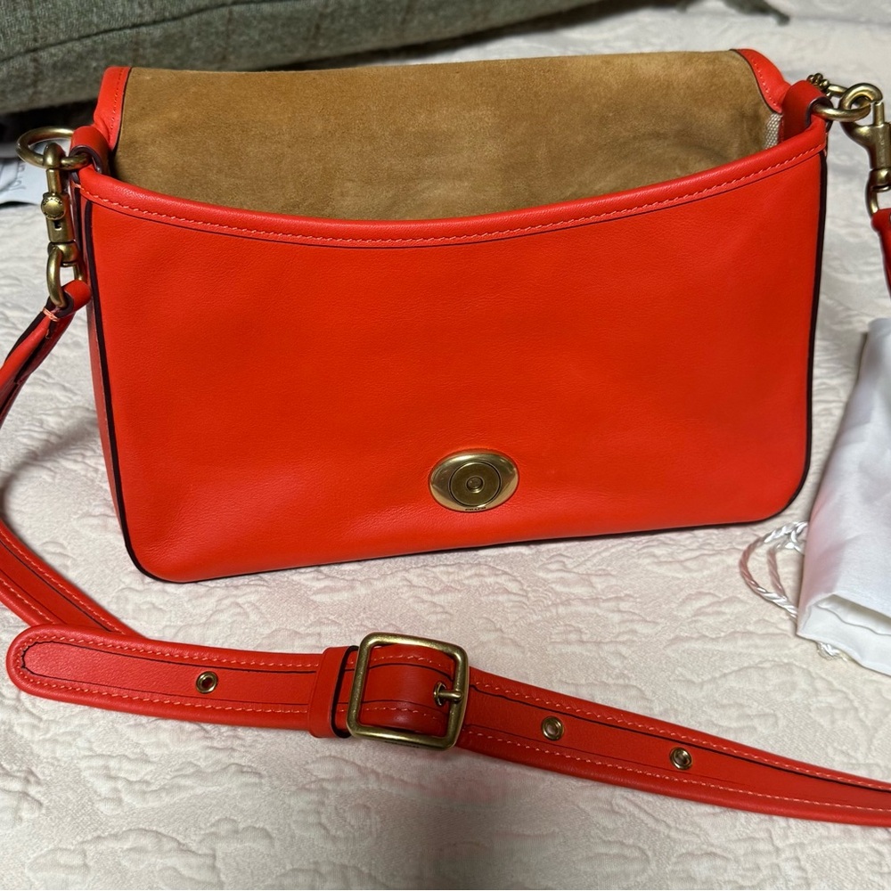 Coach Tabby in orange soft leather - Picture 4 of 16